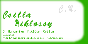 csilla miklossy business card