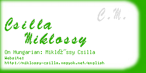 csilla miklossy business card